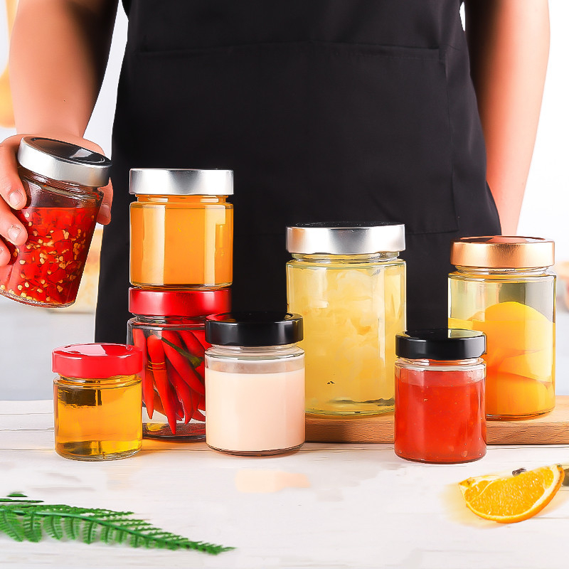 高盖玻璃瓶 Glass food canning jar (1)