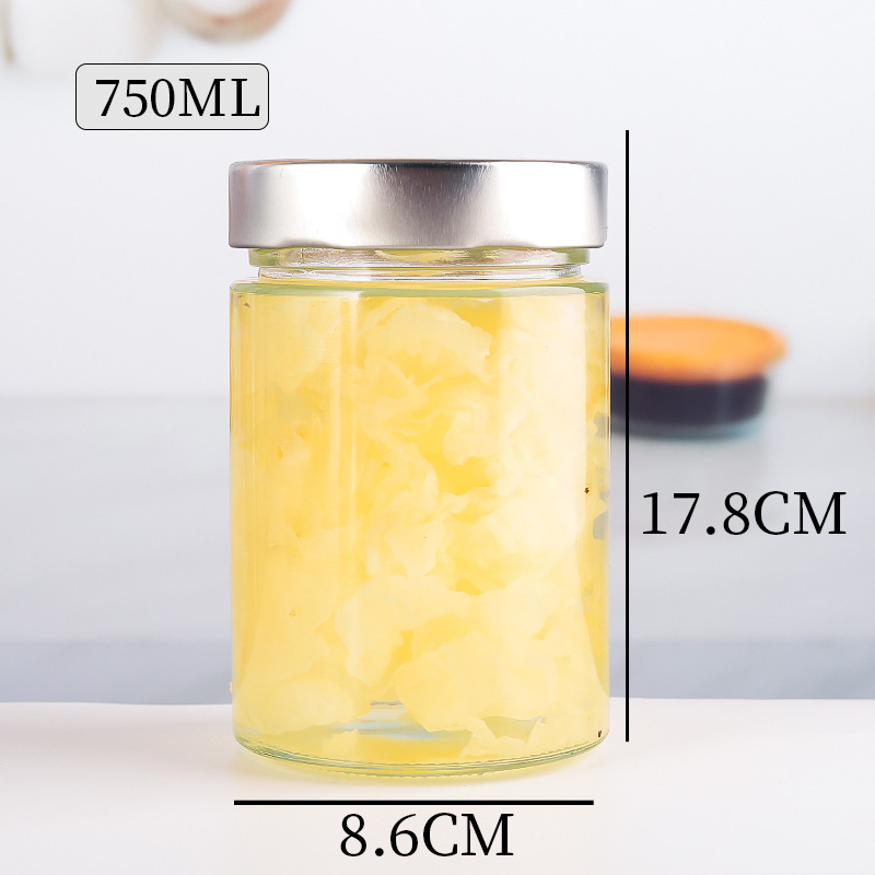 高盖玻璃瓶 Glass food canning jar (6)