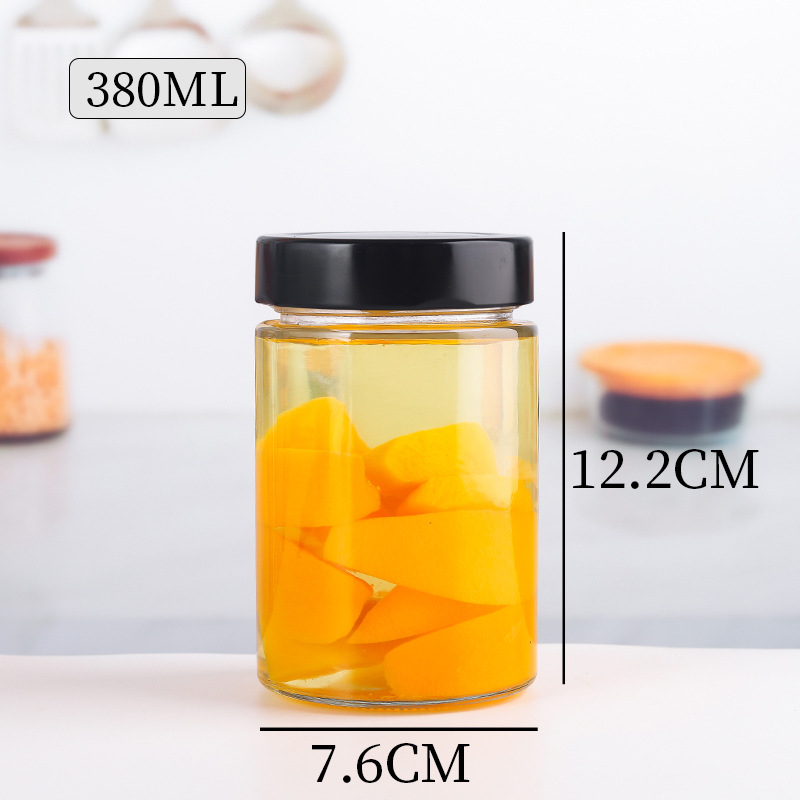 高盖玻璃瓶 Glass food canning jar (8)