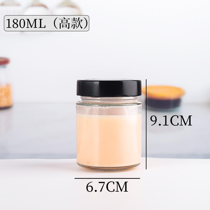 高盖玻璃瓶 Glass food canning jar (10)