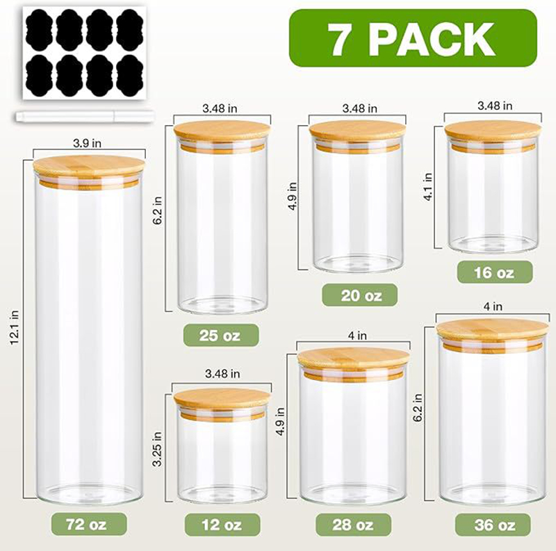 高硼硅玻璃罐密封储物罐 High borosilicate glass jars sealed storage jars (6)