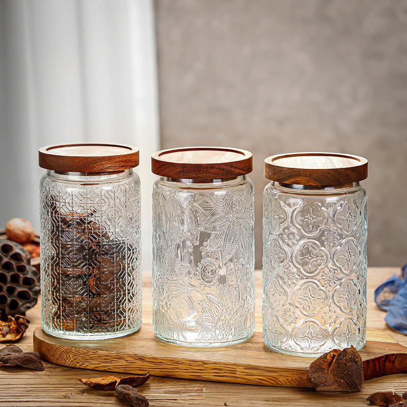 汇金 Large capacity vintage airtight glass jar (1)
