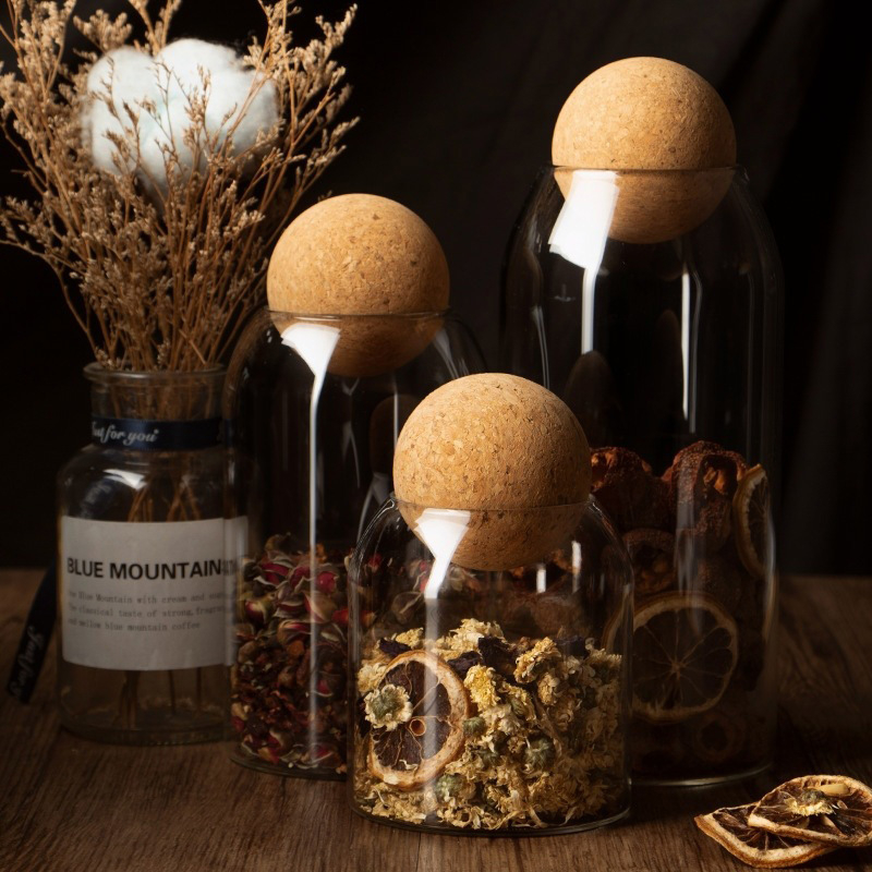 球形软木塞密封罐1 Spherical cork sealed jar (3)