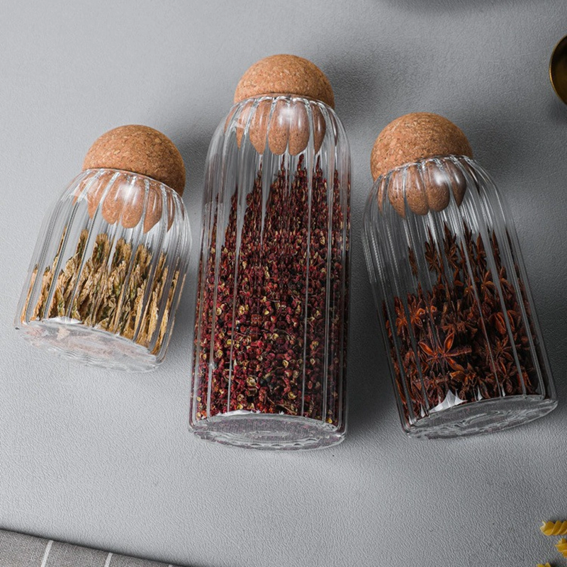 软木条纹储物罐1 Cork Stripe Storage Jar (1)