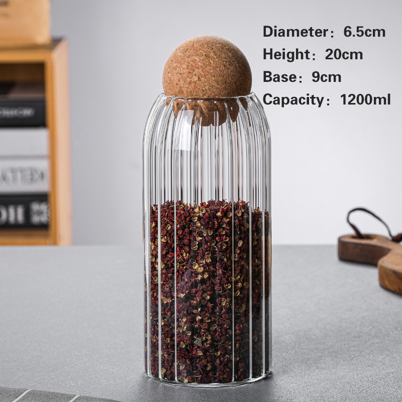 软木条纹储物罐1 Cork Stripe Storage Jar (3)