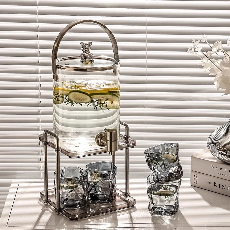 小熊果汁缸套装1 Bear Glass Cold Water Kettle with Faucet (1)