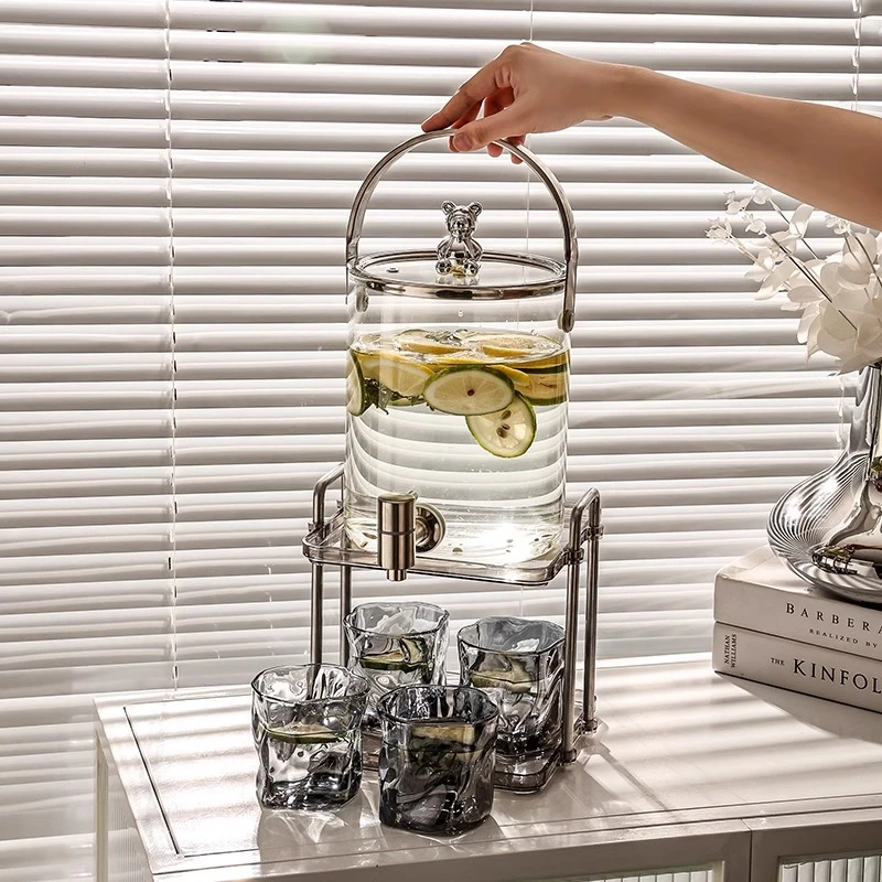 小熊果汁缸套装1 Bear Glass Cold Water Kettle with Faucet (4)