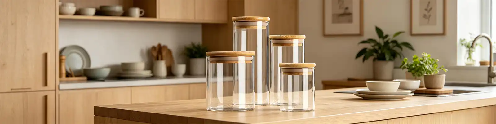 high borosilicate glass jars sealed storage jars