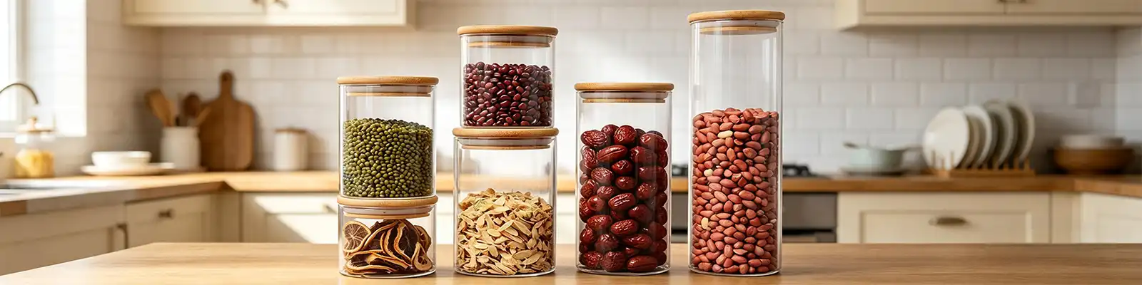 high borosilicate glass jars sealed storage jars
