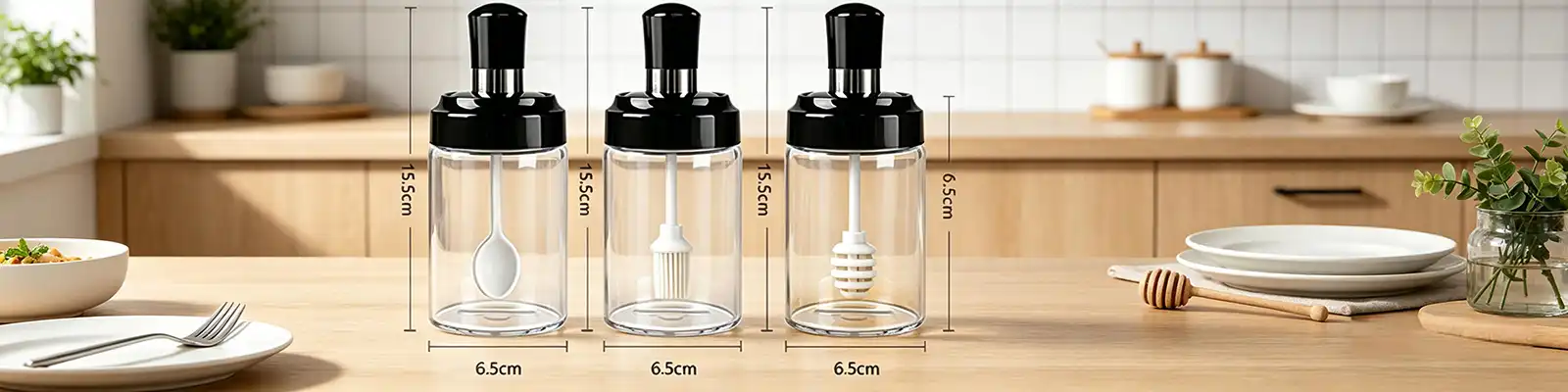 rotating glass seasoning bottle