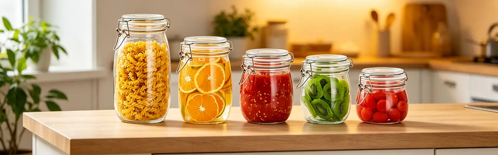 clip-on glass jar clip-on glass jar