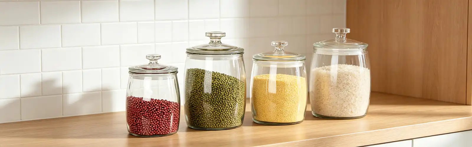 storage jars with clear glass lids storage jars with clear glass lids