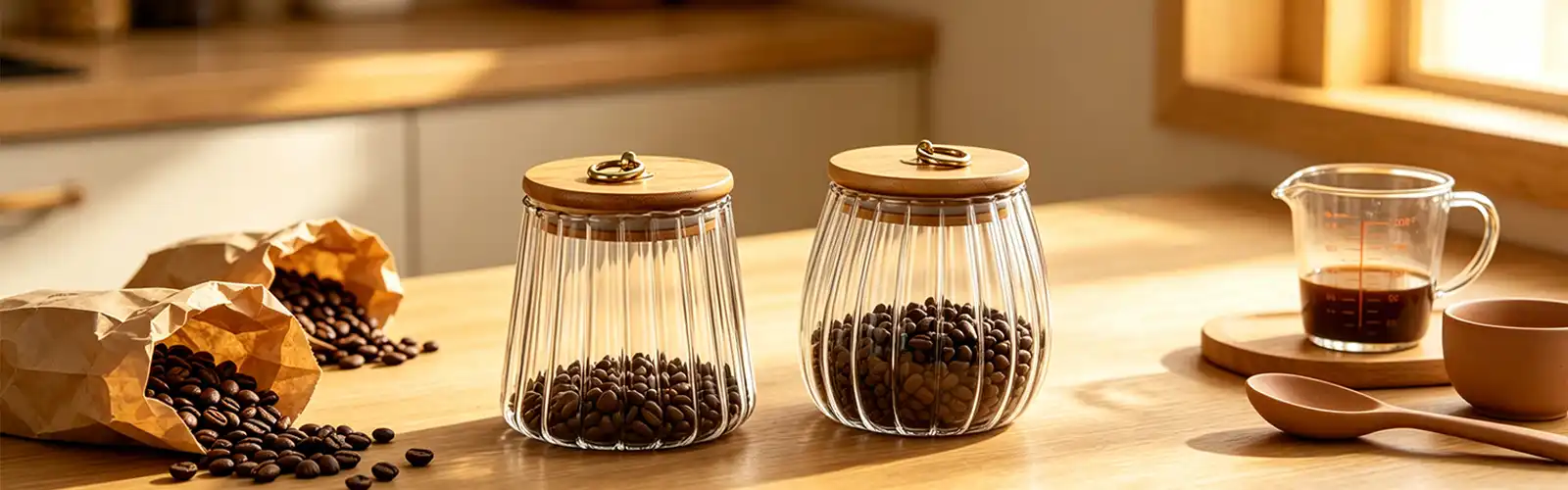pumpkin-shaped clear glass storage jar