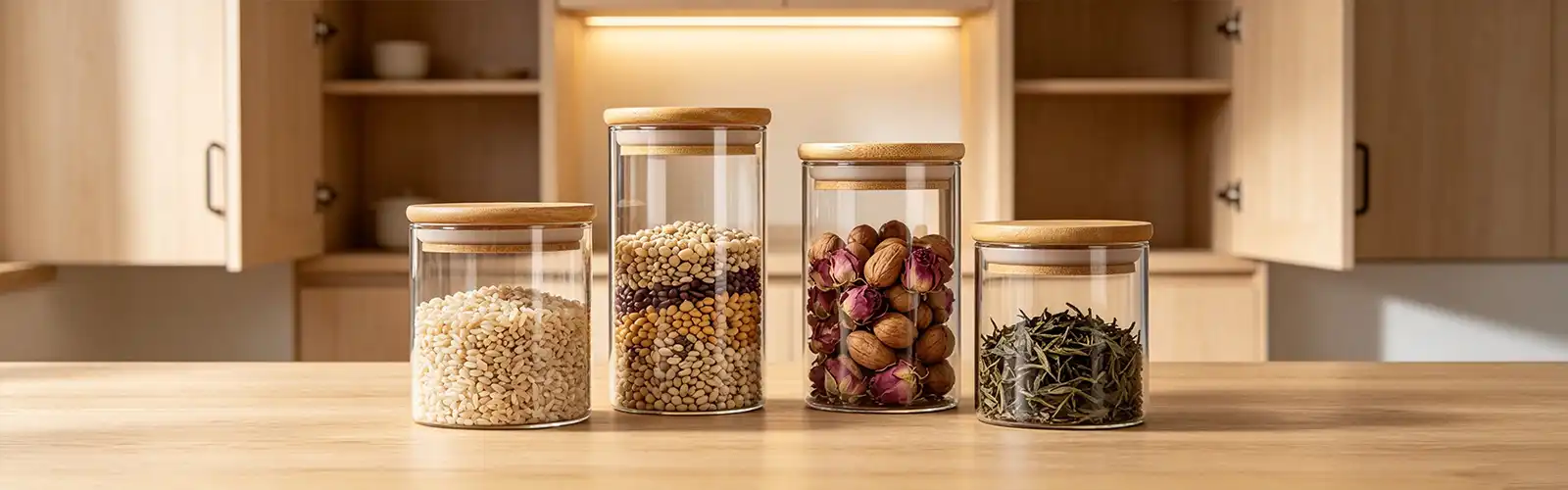 high borosilicate glass jars sealed storage jars