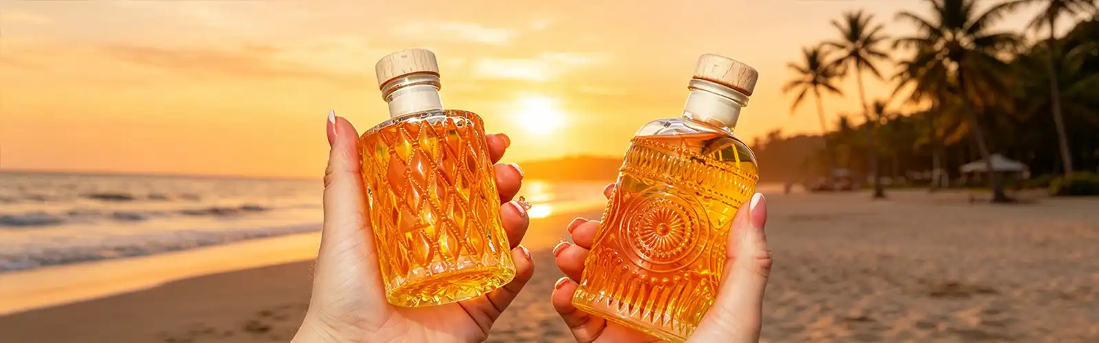 diamond-shaped fruit wine bottle