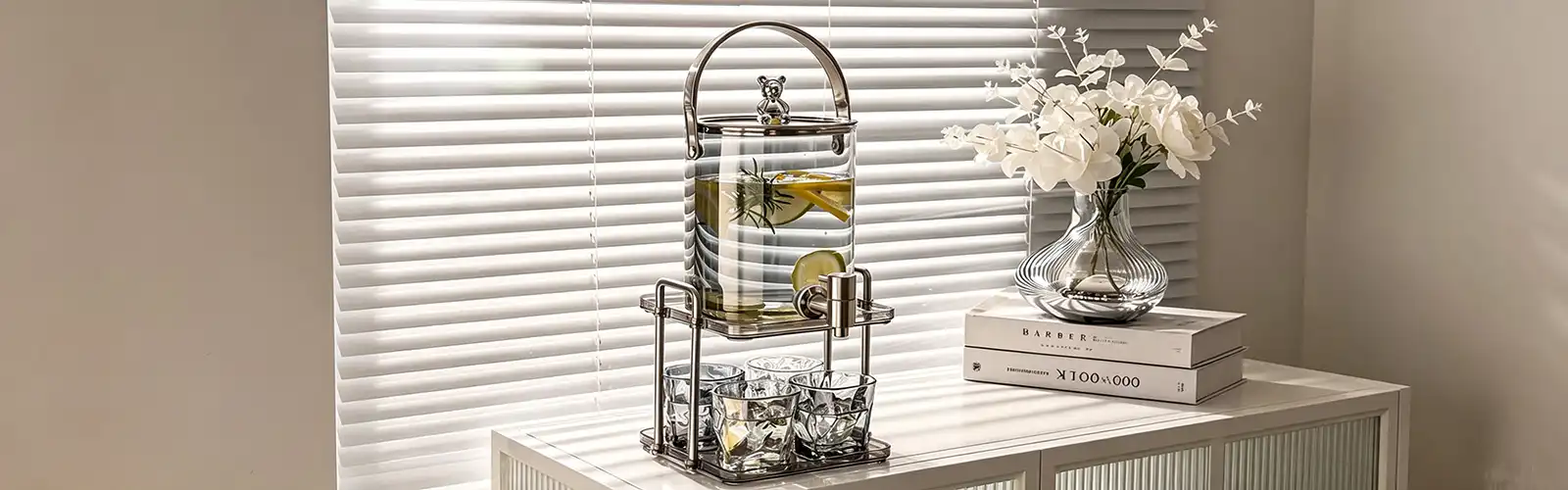 Bear Glass Cold Water Kettle with Faucet Bear Glass Cold Water Kettle with Faucet