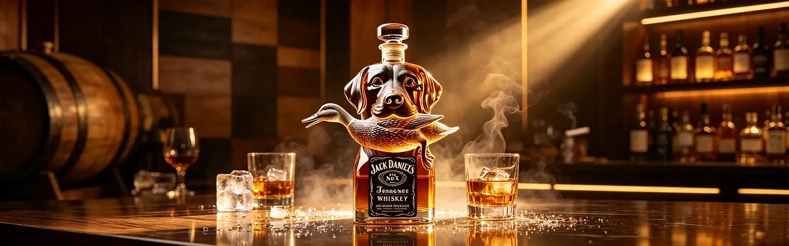 Hound Dog Whisky Bottle