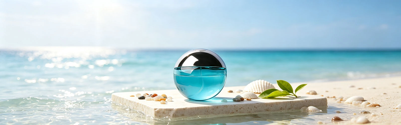 Round pancake-shaped perfume bottle