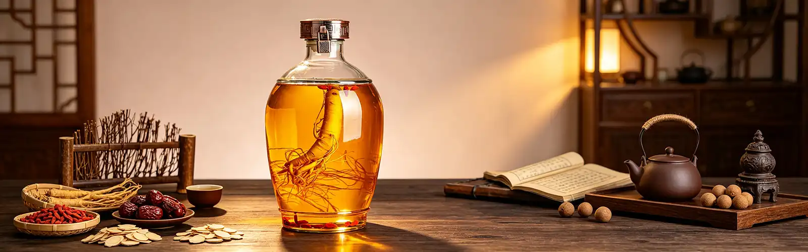Oval glass wine jar