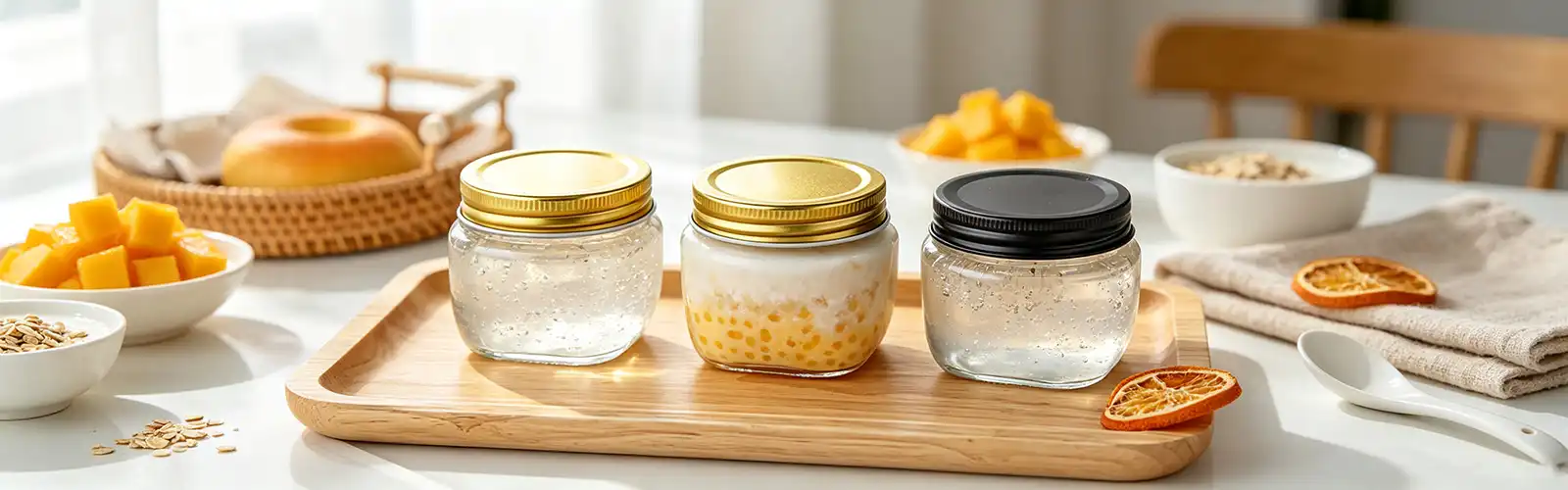 Bird's nest glass jar