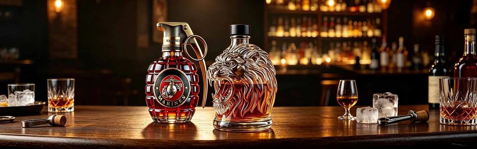 skull whiskey bottle