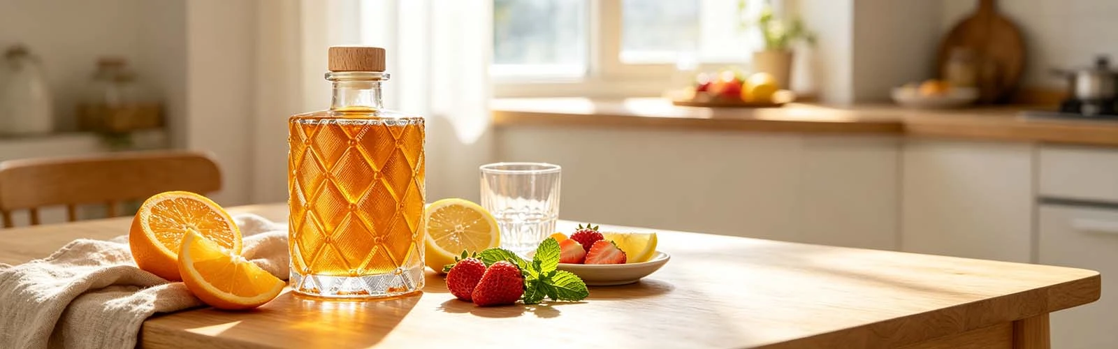 Diamond-shaped fruit wine bottle