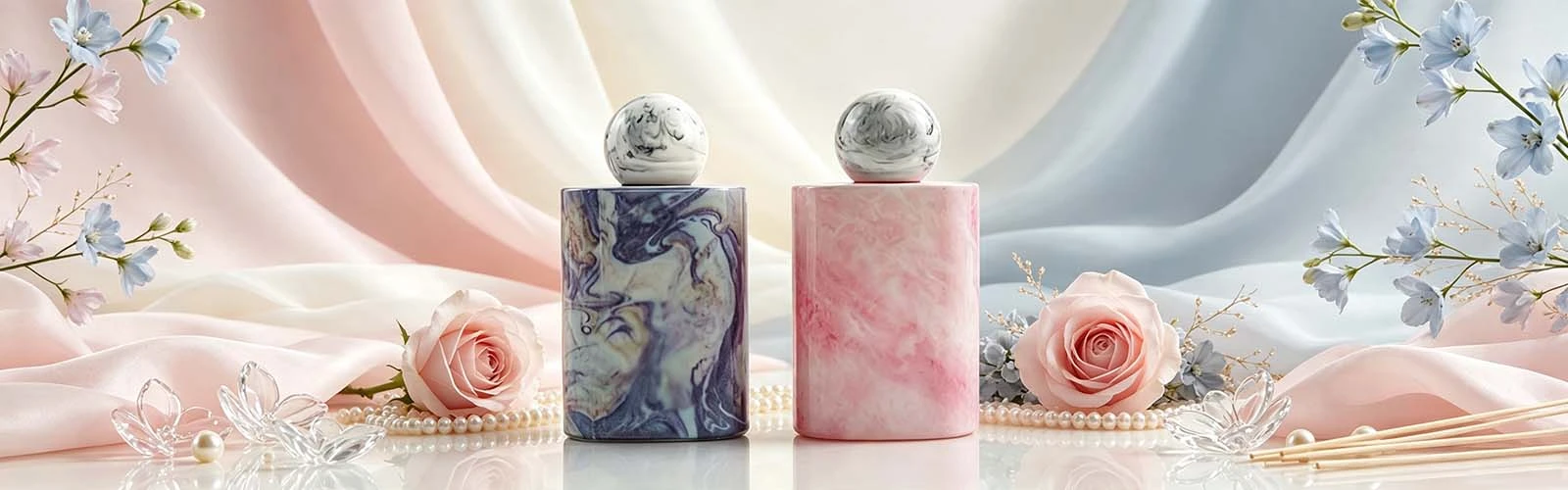marble texture perfume bottle