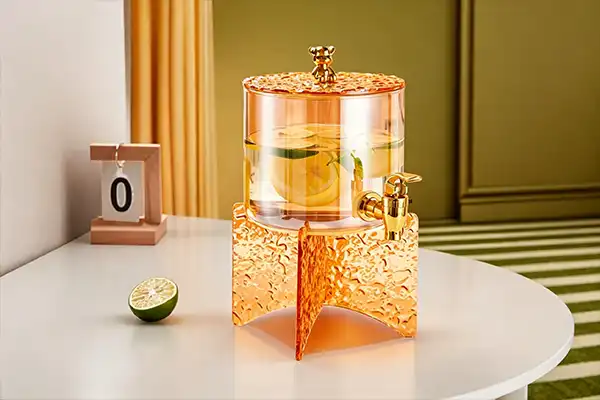 Glass Juice Dispenser With Base And Tap​