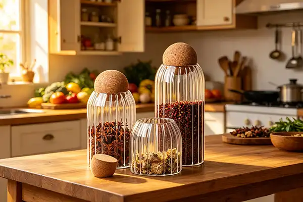 Key Features and Benefits of Cork Stripe Storage Jar