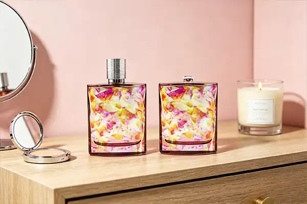 Do floating flowers inside perfume bottles fade?