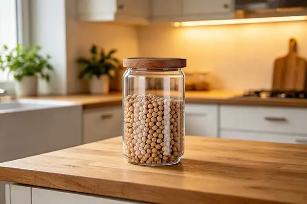 Acacia Wood Lid VS Stainless Steel Lid Glass Jar