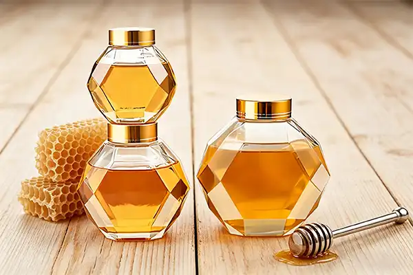 Hexagonal Glass Honey Bottle VS Round Glass Honey Bottle